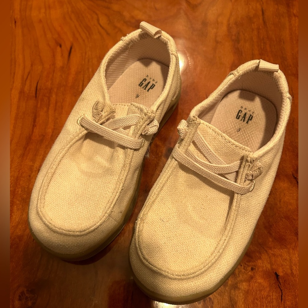 Baby Gap off white slip on shoes
